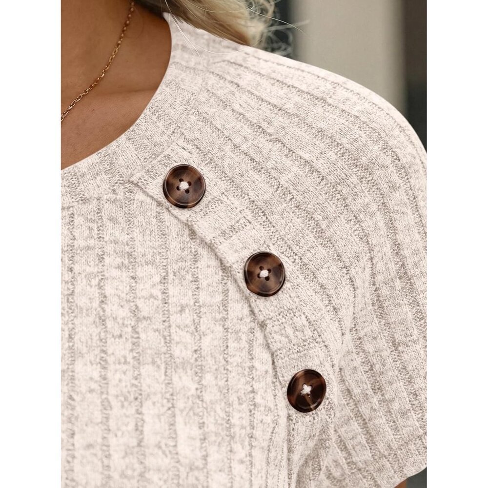 Women's Short Sleeve Shirts Business Casual Blouses Dressy Work Tunic Tops 2026 - Picture 5 of 6
